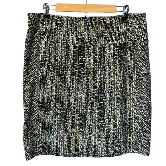 J Jill Weaver Collection abstract print Smooth fit pencil skirt size Large - Picture 1 of 4